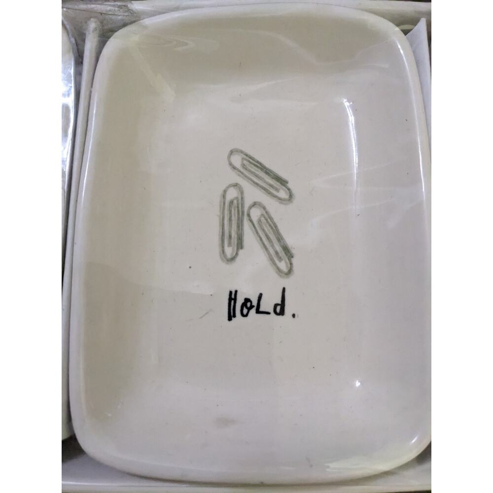 Rae Dunn Office Organizer KEEP HOLD CONTAIN 4 four piece set New - Picture 3 of 7